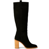 Suede Block Heel Boots 
