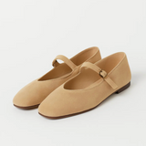 Suede Mary Jane Flats 