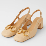 Slingback Open-Heel Pumps